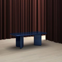 Table de salle à manger longue Vane bleu foncé par Frank Chou