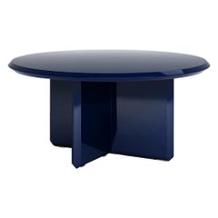 Table de salle à manger ronde Vane bleu foncé par Frank Chou