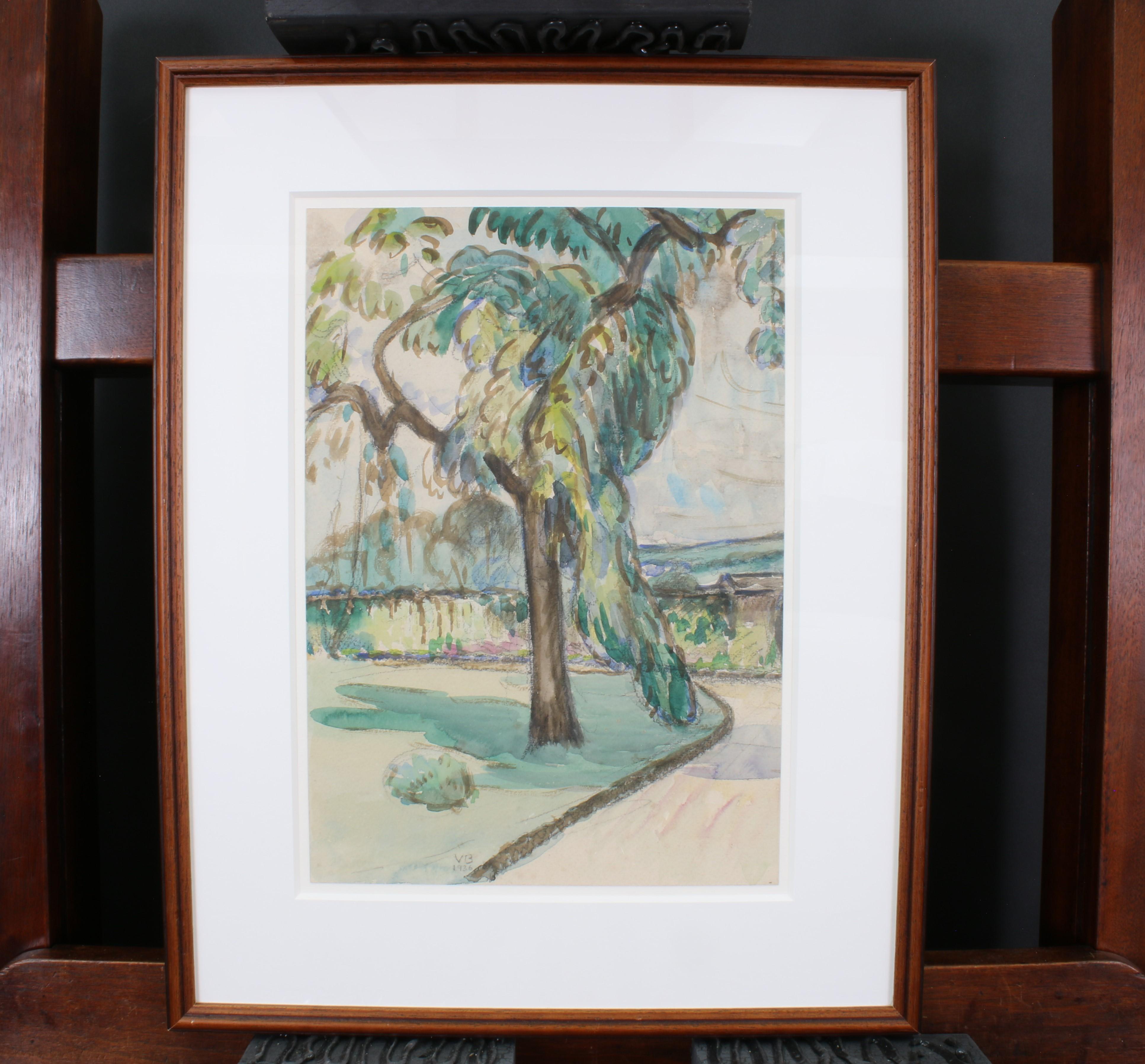 Landscape Painting de Vanessa Bell - Paisaje de jardín
