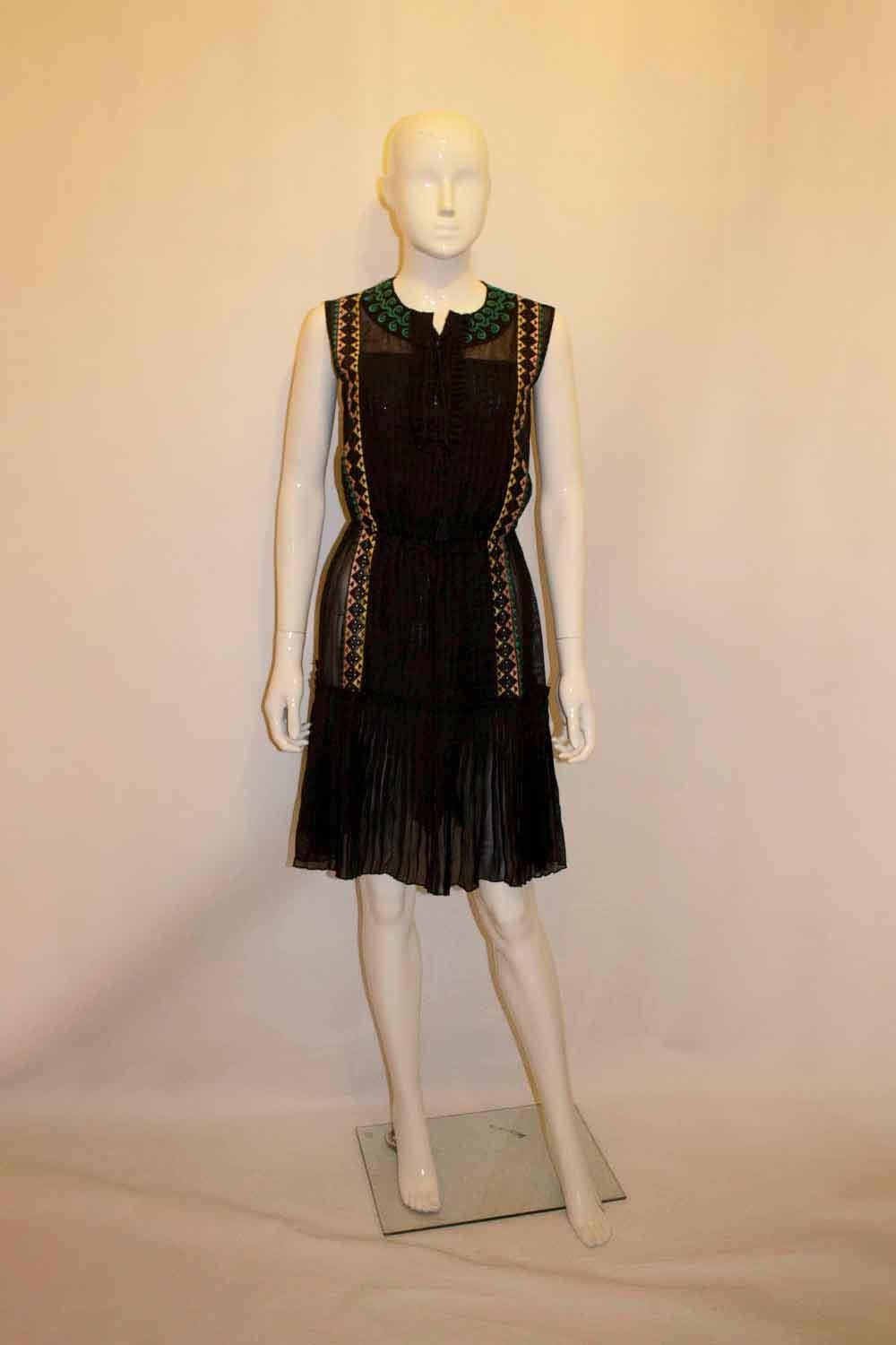Vanessa Bruno Black Silk Dress In Good Condition For Sale In London, GB