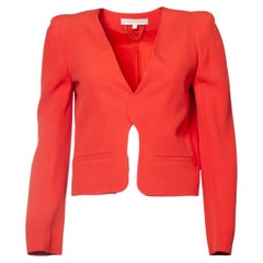 Vanessa Bruno, coral red button less blazer