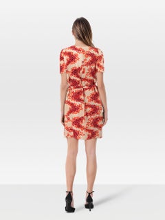 Vanessa Bruno Silk Floral Patterned Belted Dress Size L