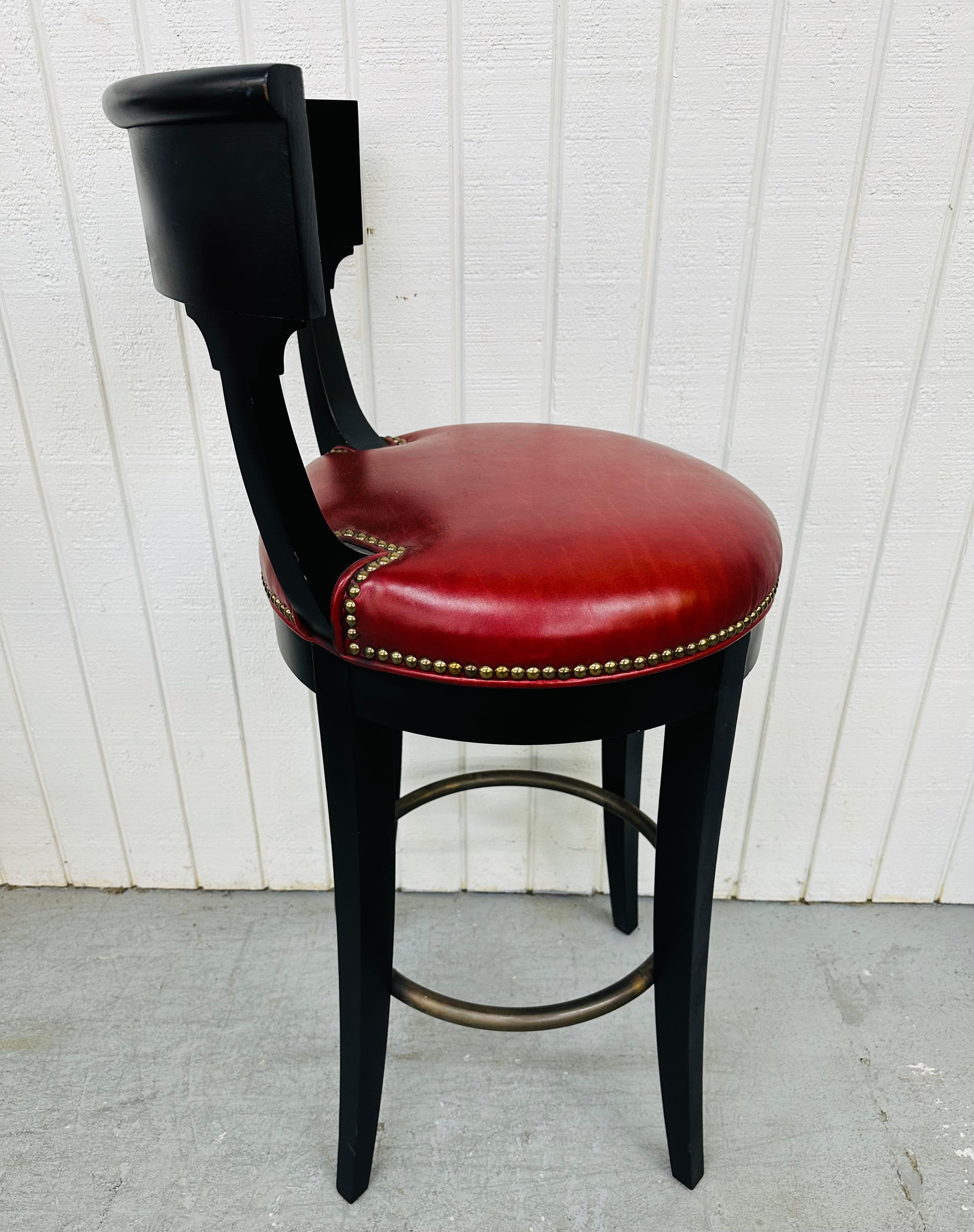 20th Century Vanguard Modern Ebonized Bar Stools - Set of 4