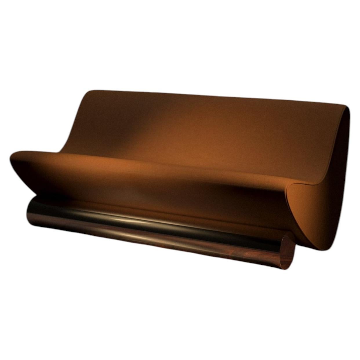 Vanguard Rich Tobacco Velvet Sofa by Studio Brocky