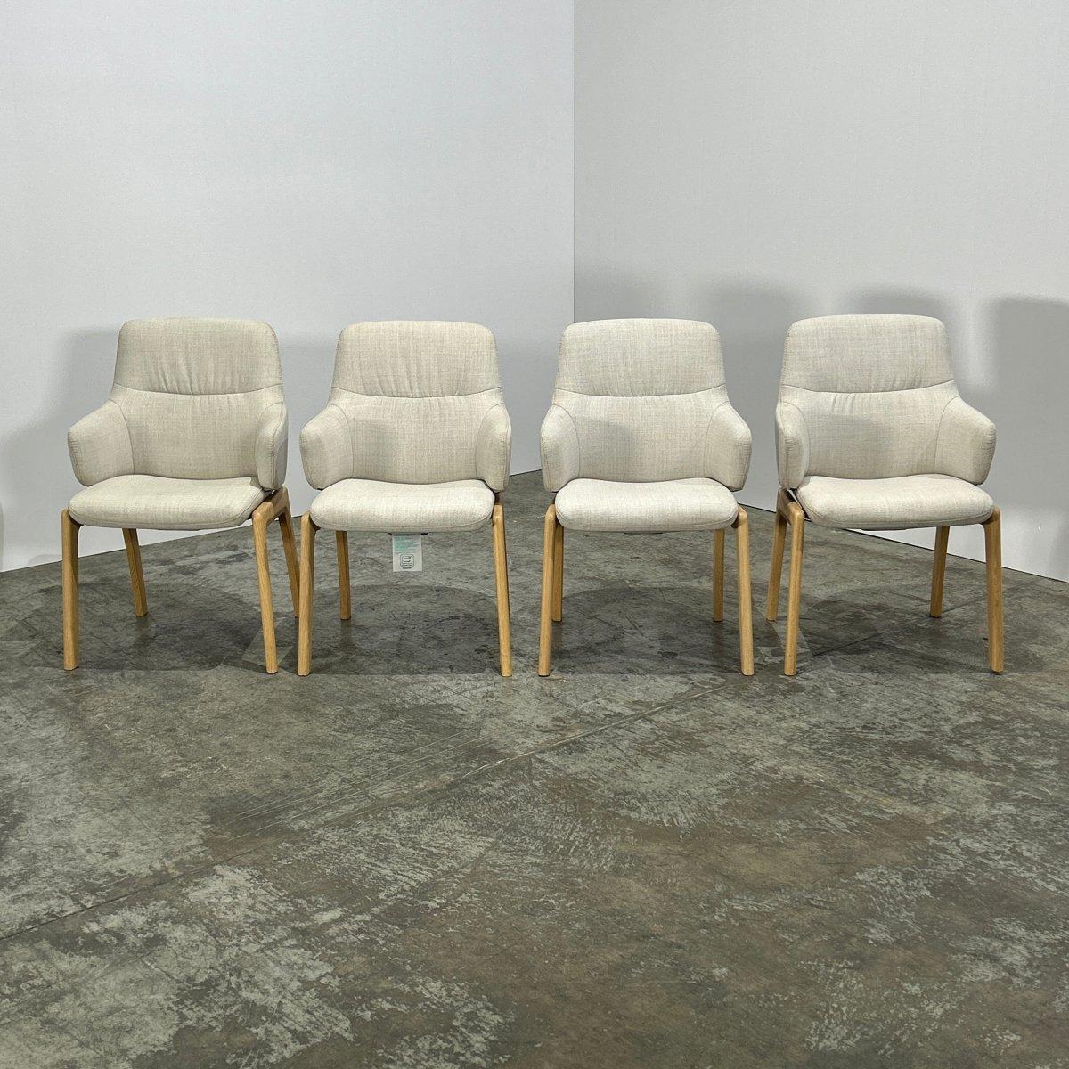 Poltrone con schienale basso Vanilla di Stressless, set da quattro in vendita 5