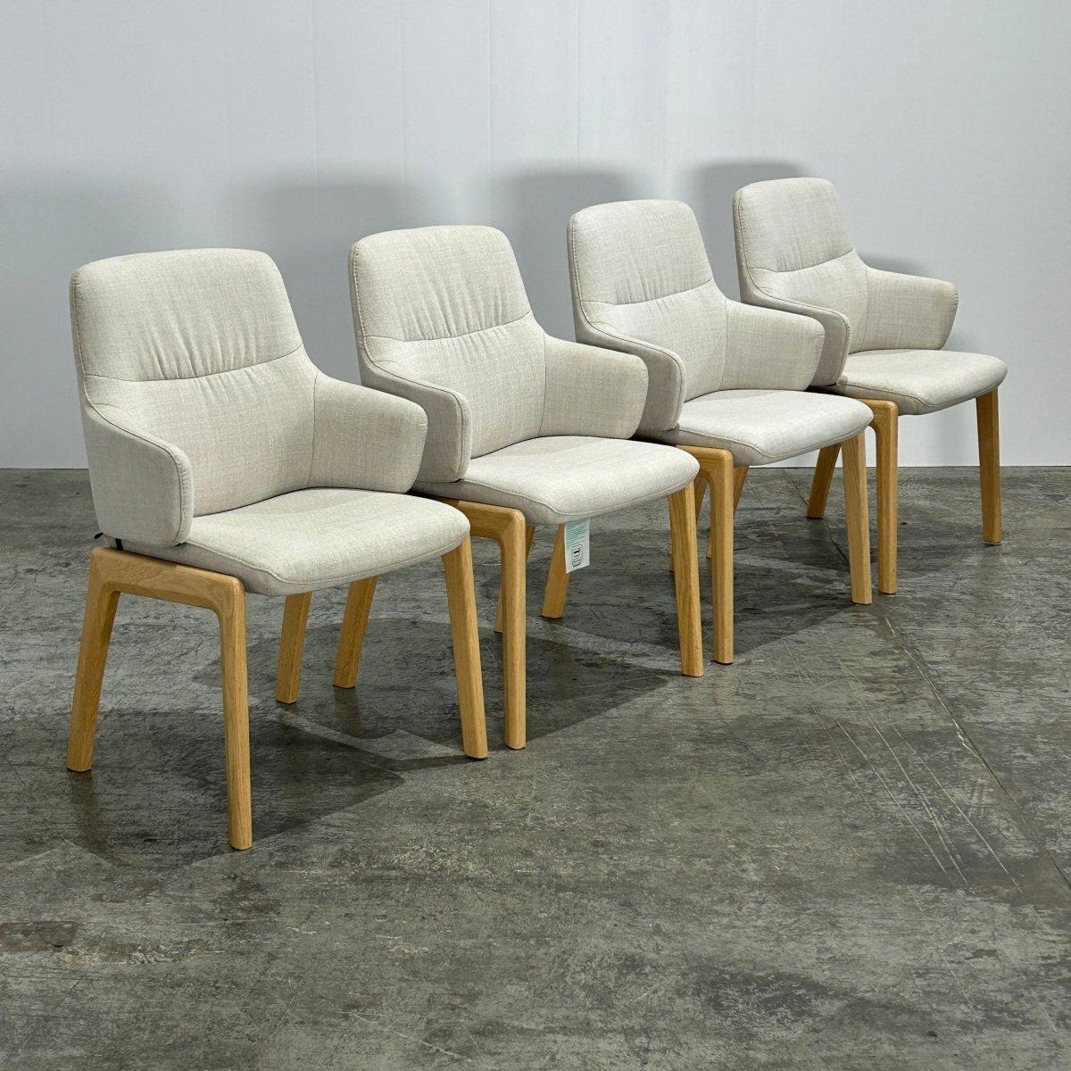Poltrone con schienale basso Vanilla di Stressless, set da quattro in vendita 2