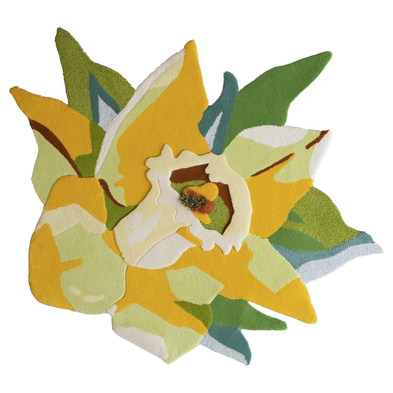 Vanità Flower Polychrome Poly-Blend Rug by Ken Scott