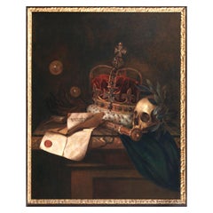 Vanitas Painting Oil on Canvas by Edward Collier