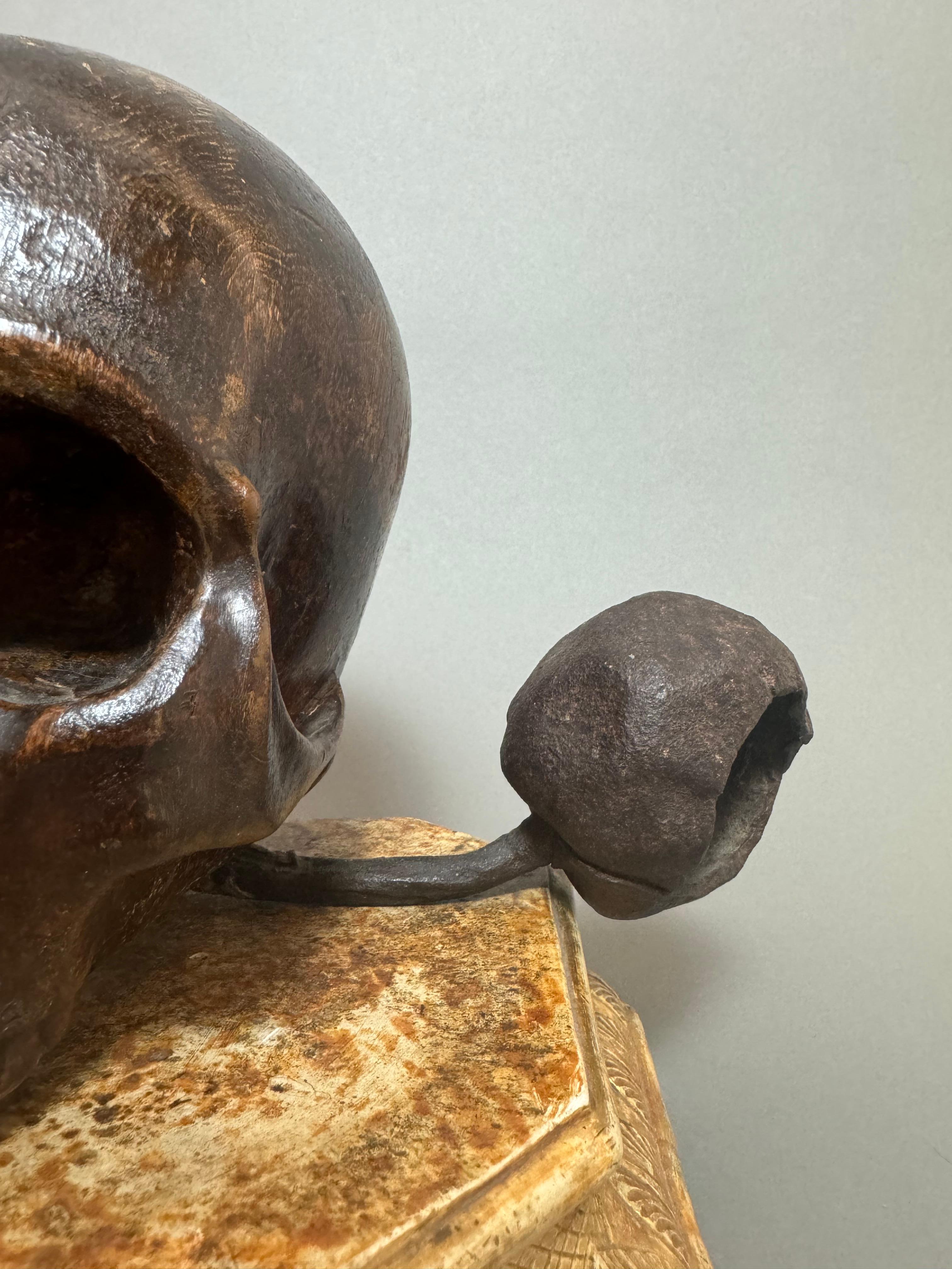 Vanitas su base in legno dorato del XVII secolo - Italia in vendita 1