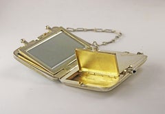 Vanity Art Nouveau Frog Silver and Enamel