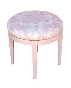 Vanity Bench in Pastel Linen Repeat Pattern