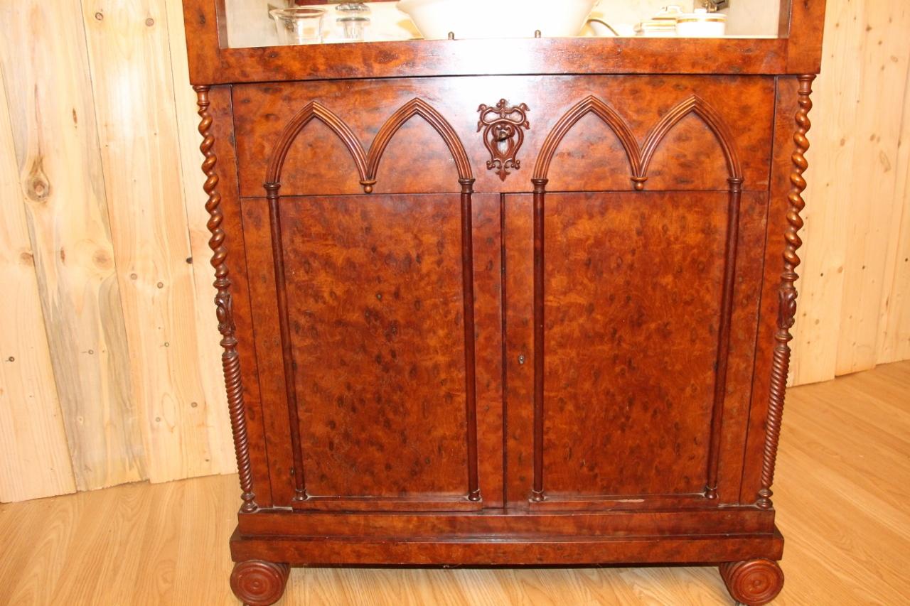 Vanity Cabinet In Speckled Mahogany Style Troubadour Nineteenth  In Good Condition In charmes, FR