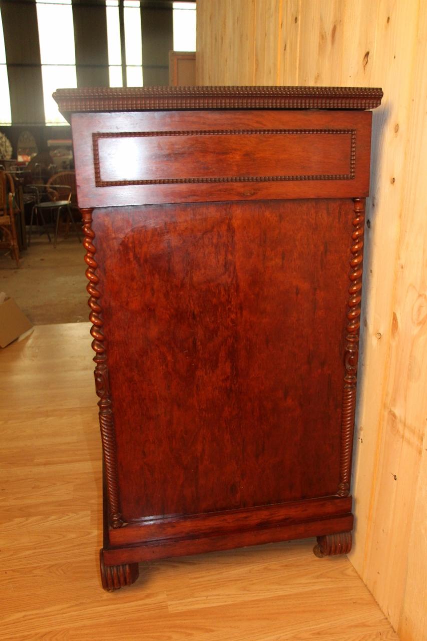 Vanity Cabinet In Speckled Mahogany Style Troubadour Nineteenth  2