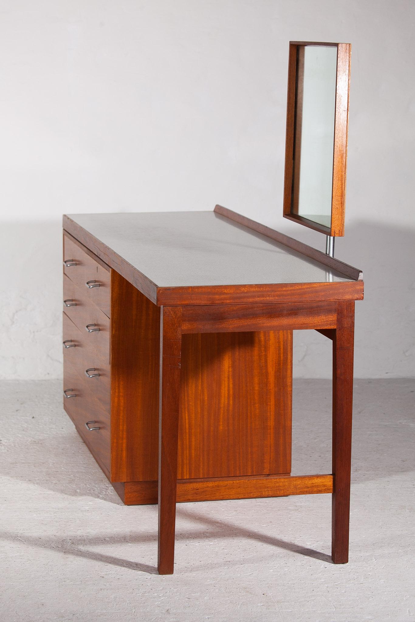 Vanity Chest of Drawers, Sideboard & Mirror Mid-Century Modern by Frank Guille 4
