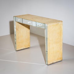 Vanity Console with Mirrored Front, Italy, 1950s