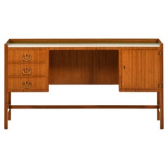 Vanity / Desk in Mahogany and Brass by Josef Frank, 1950's