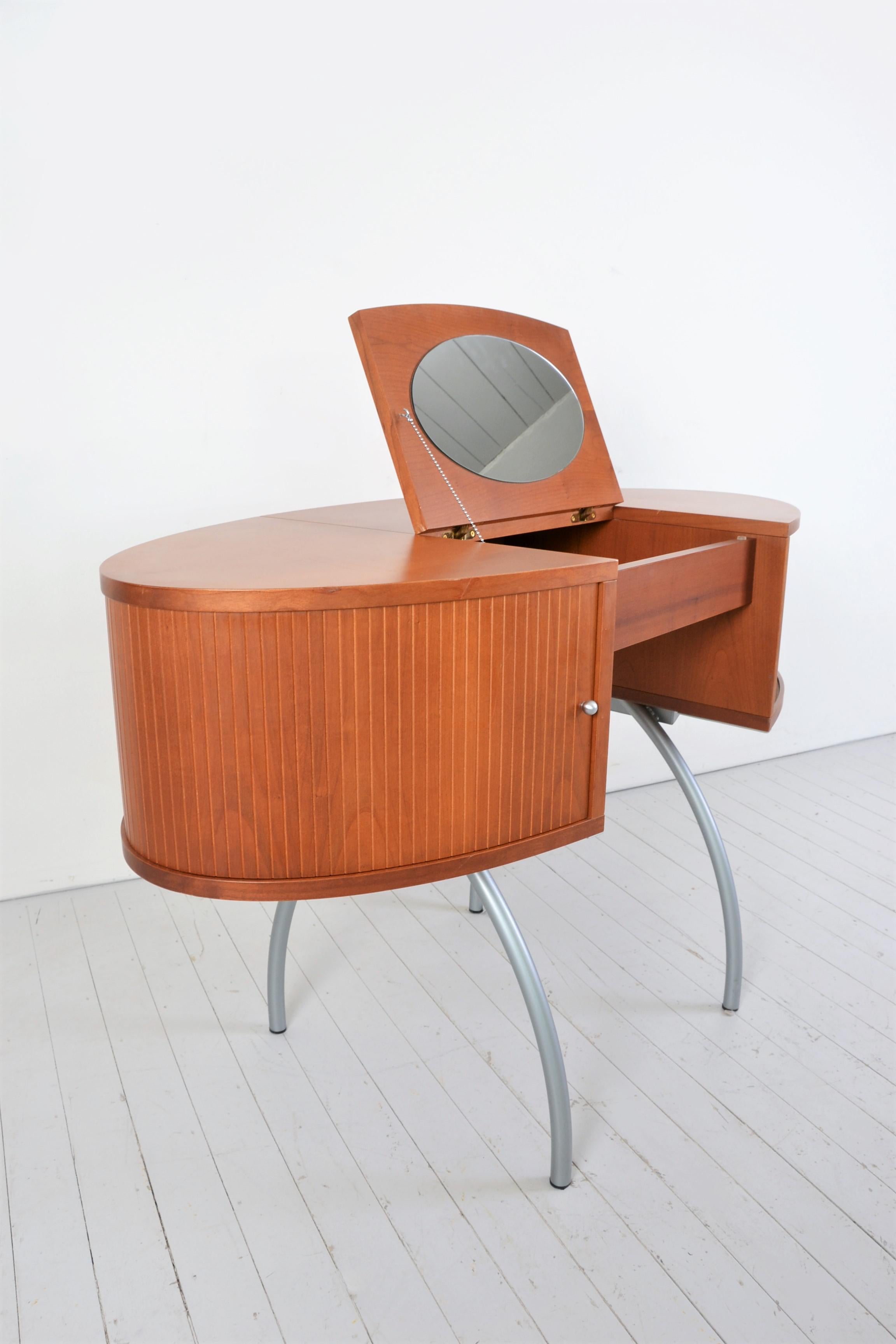 Late 20th Century Vanity Desk Postmodern 1980s Including Chair For Sale