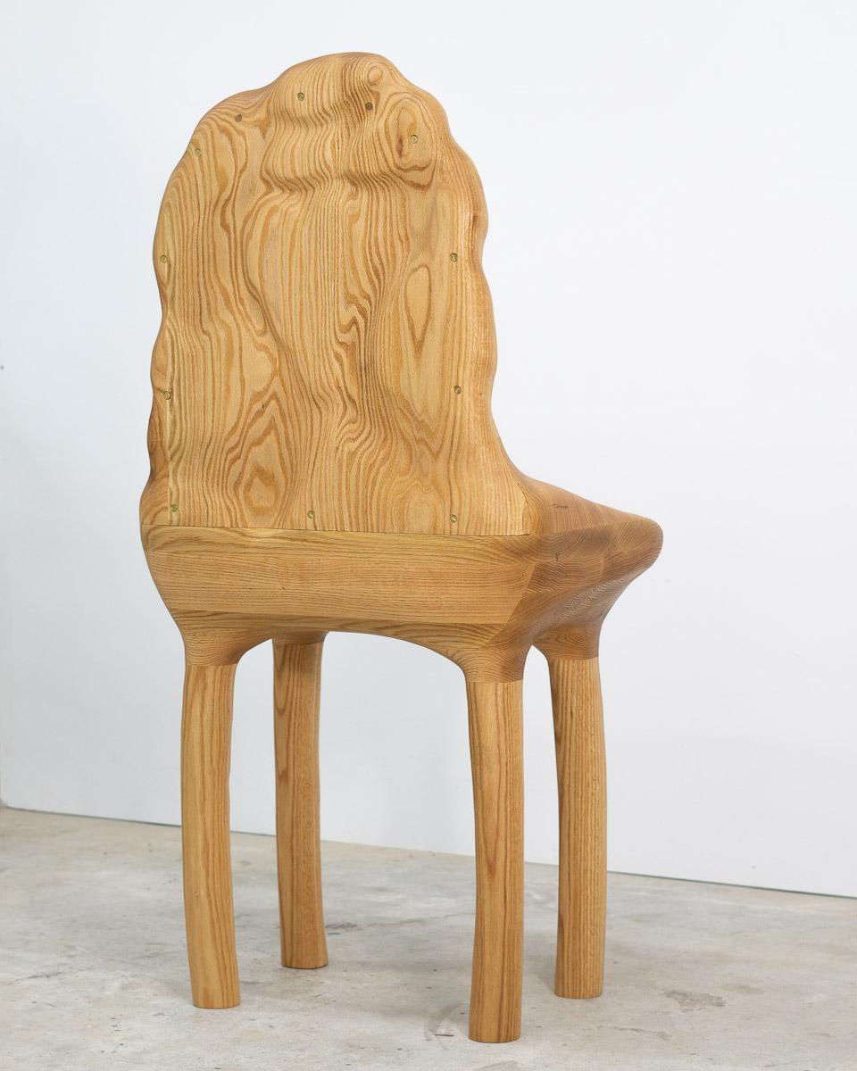 Waschtisch / Schminktisch mit Spiegel - Red Oak Wood Sculptural Organic Shaped (21. Jahrhundert und zeitgenössisch) im Angebot