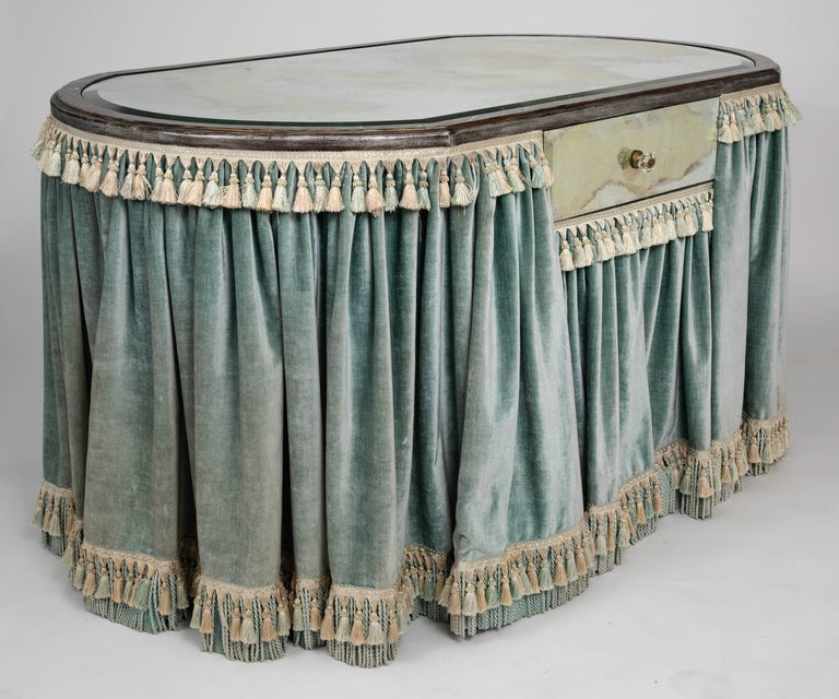 Vanity Dressing Table with Velvet Skirt at 1stdibs