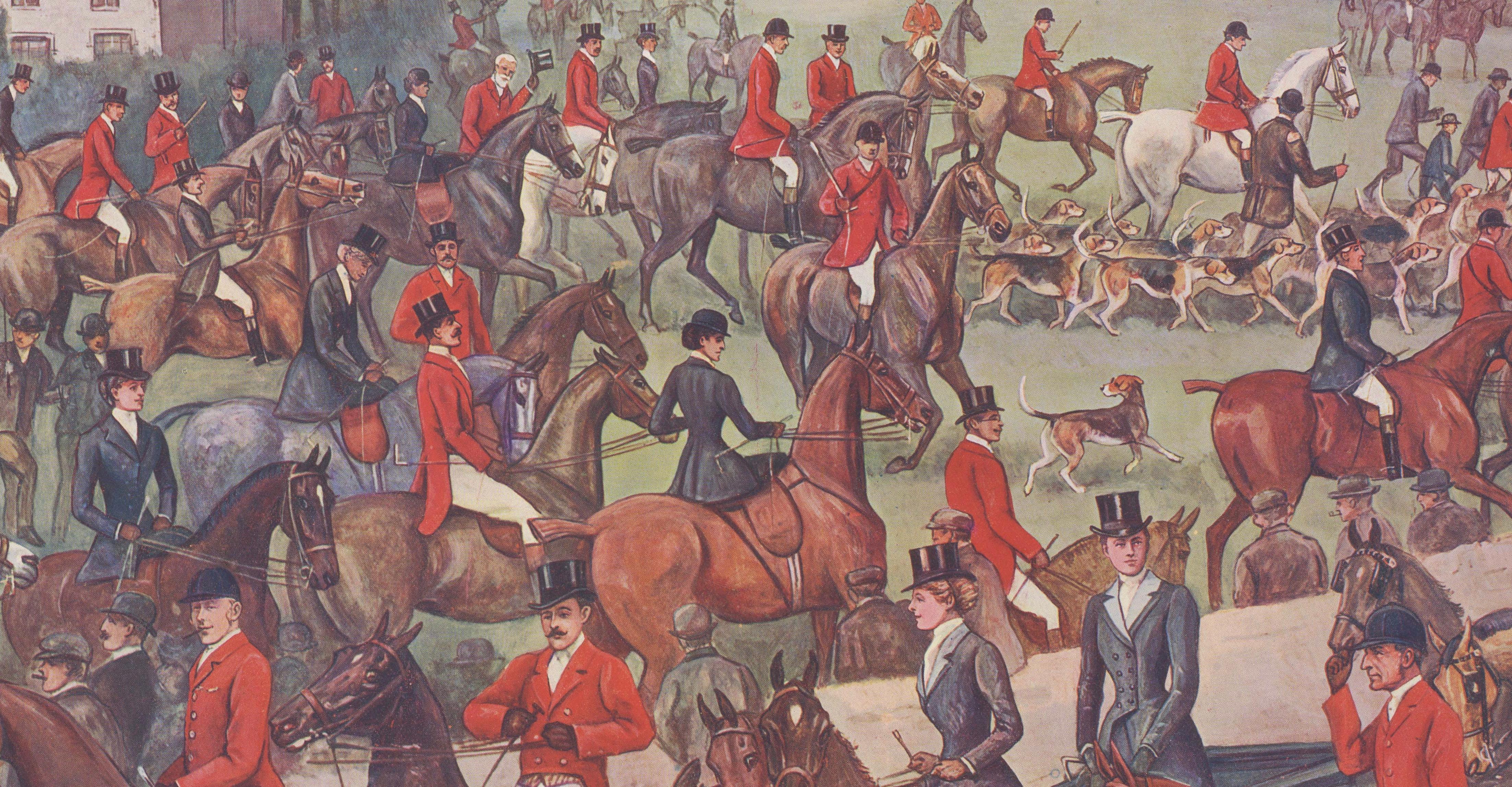 Vanity Fair Fox Hunting Chromolithograph, Quorn Hunt at Kirby Gate, 1901