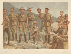 Vanity Fair Military Chromolithograph, Lord Roberts & Generals, Boer War, 1900