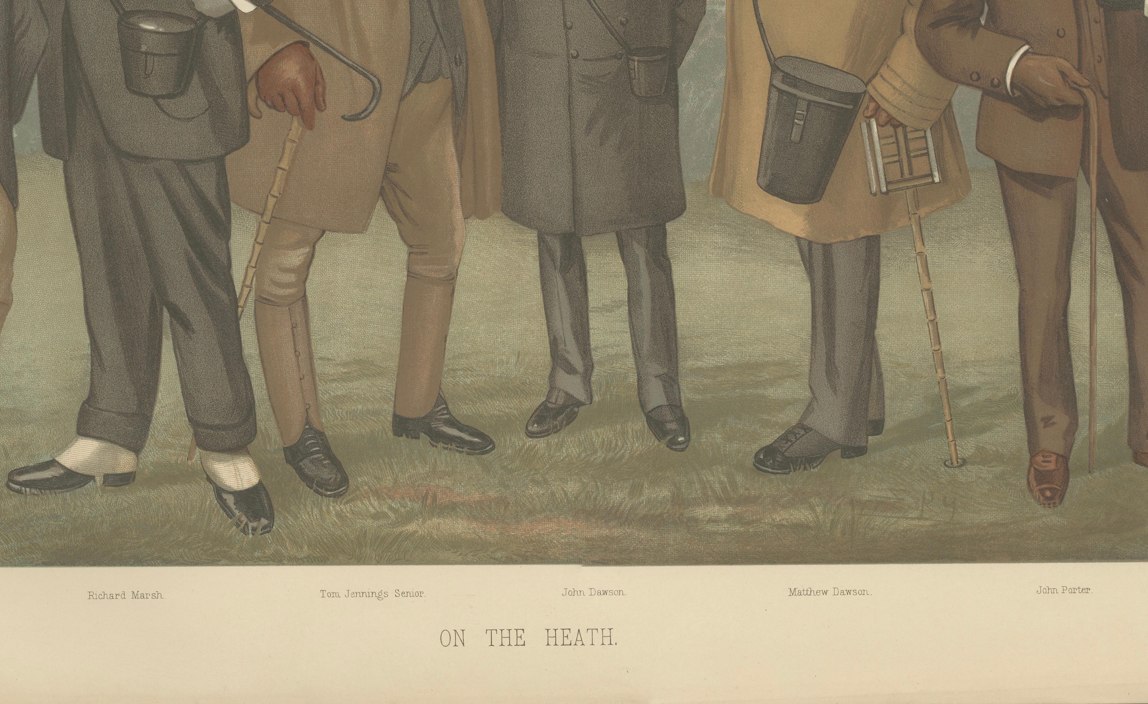 Vanity Fair “On the Heath” Sporting Caricature, Victorian Gentlemen Scene, 1896