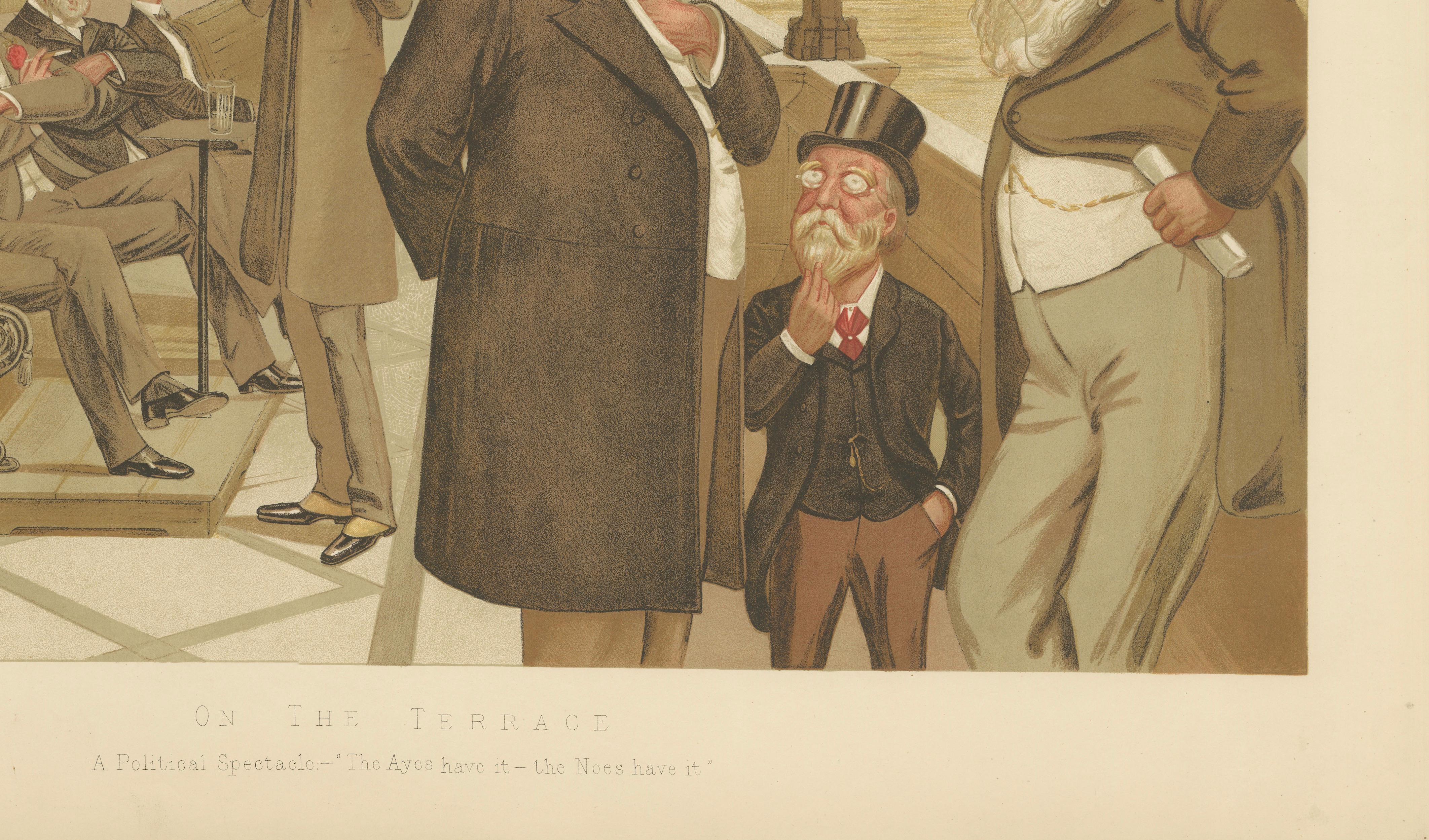 Vanity Fair Political Caricature by Spy, Westminster Terrace Scene, 1893
