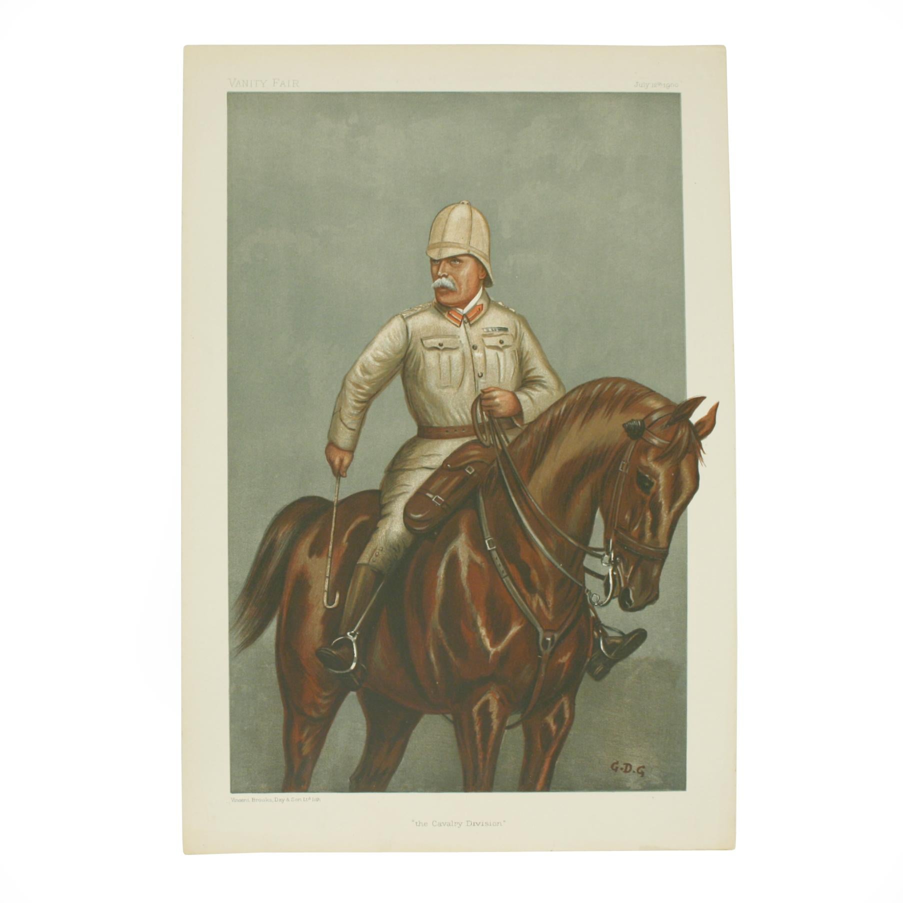 Vanity Fair, Military Print, the Cavalry Division In Good Condition For Sale In Oxfordshire, GB