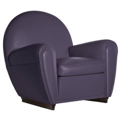 Vanity Fair XC Armchair in Genuine Leather Pelle SC 255 Belladonna Violet