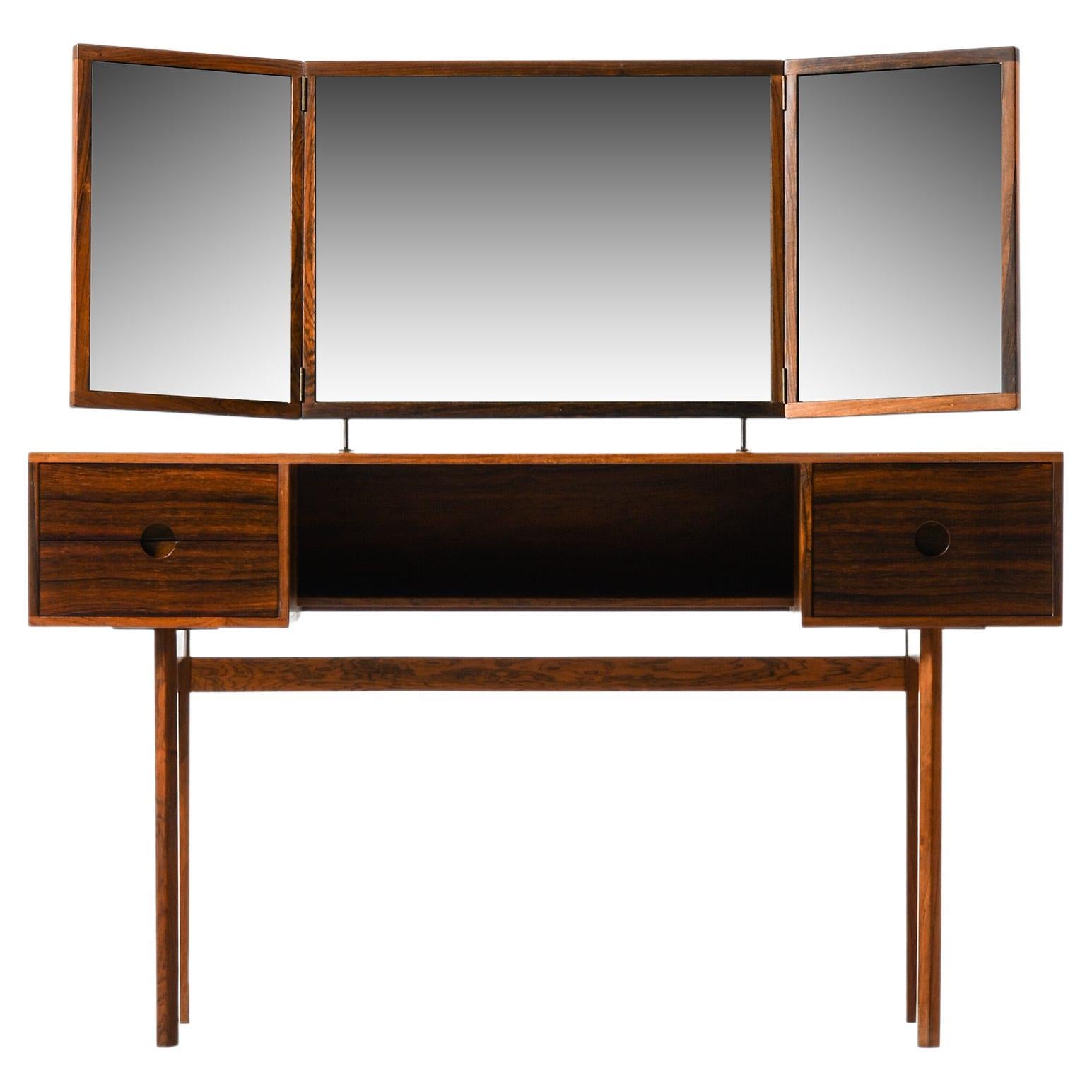Vanity in Rosewood and Steel by Aksel Kjersgaard, 1950’s