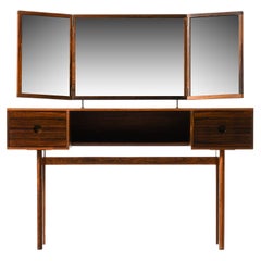 Meuble-lavabo en palissandre et acier par Aksel Kjersgaard, années 1950