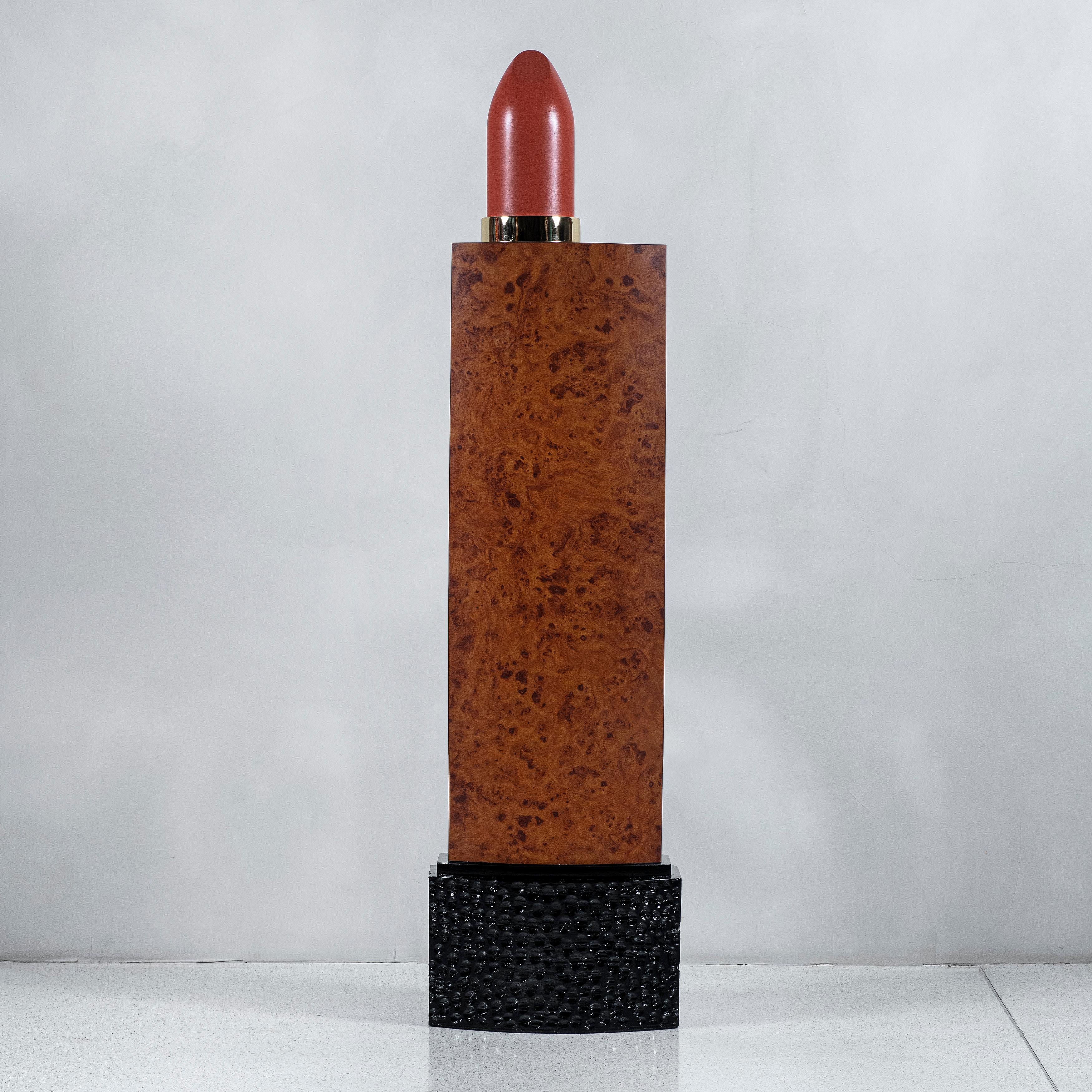 Vanity lipstick sculpture by Daniel Basso, Argentina, 2020. 
Titled 