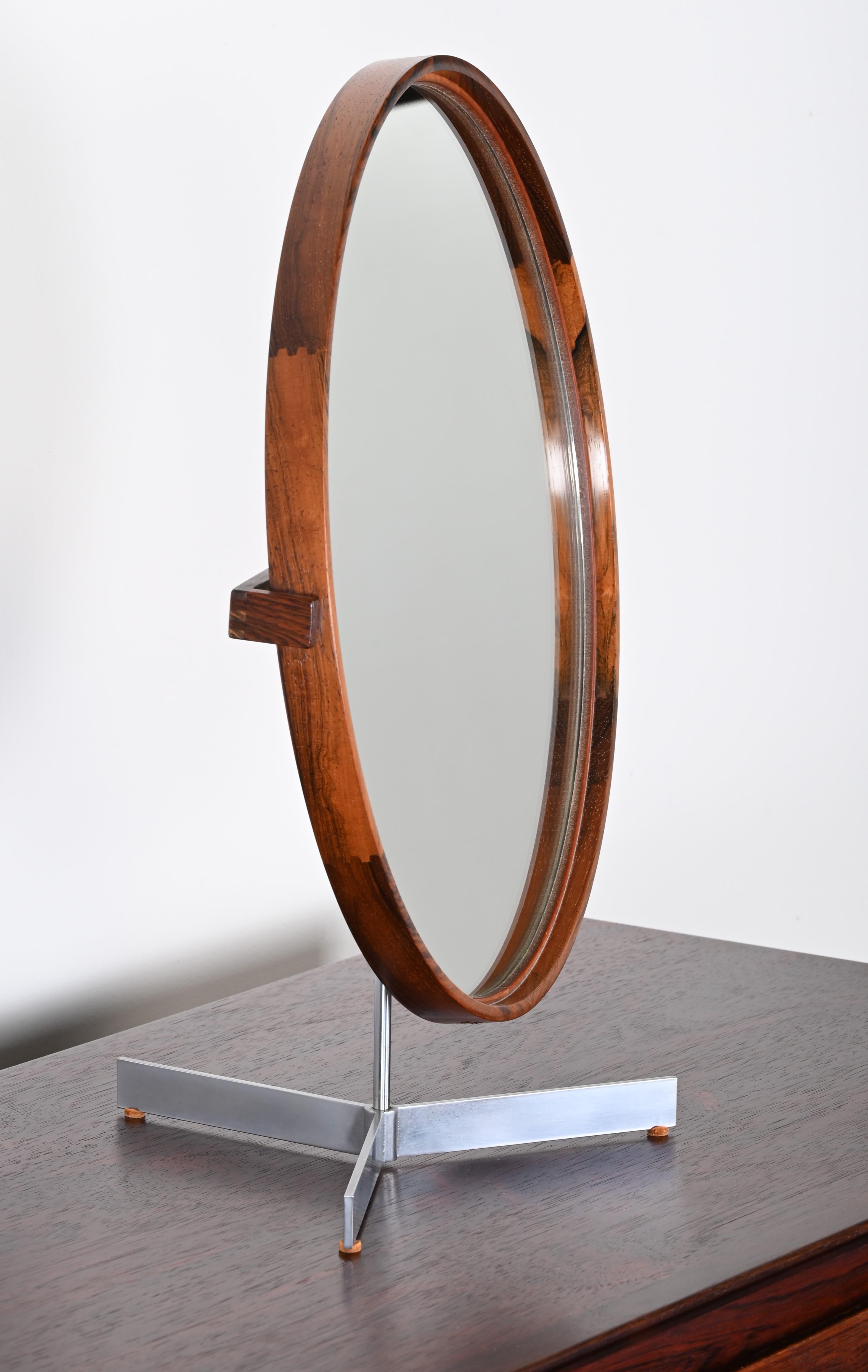 Swedish Vanity Mirror by Uno & Östen Kristiansson for Luxus in Vittsjö, Sweden For Sale