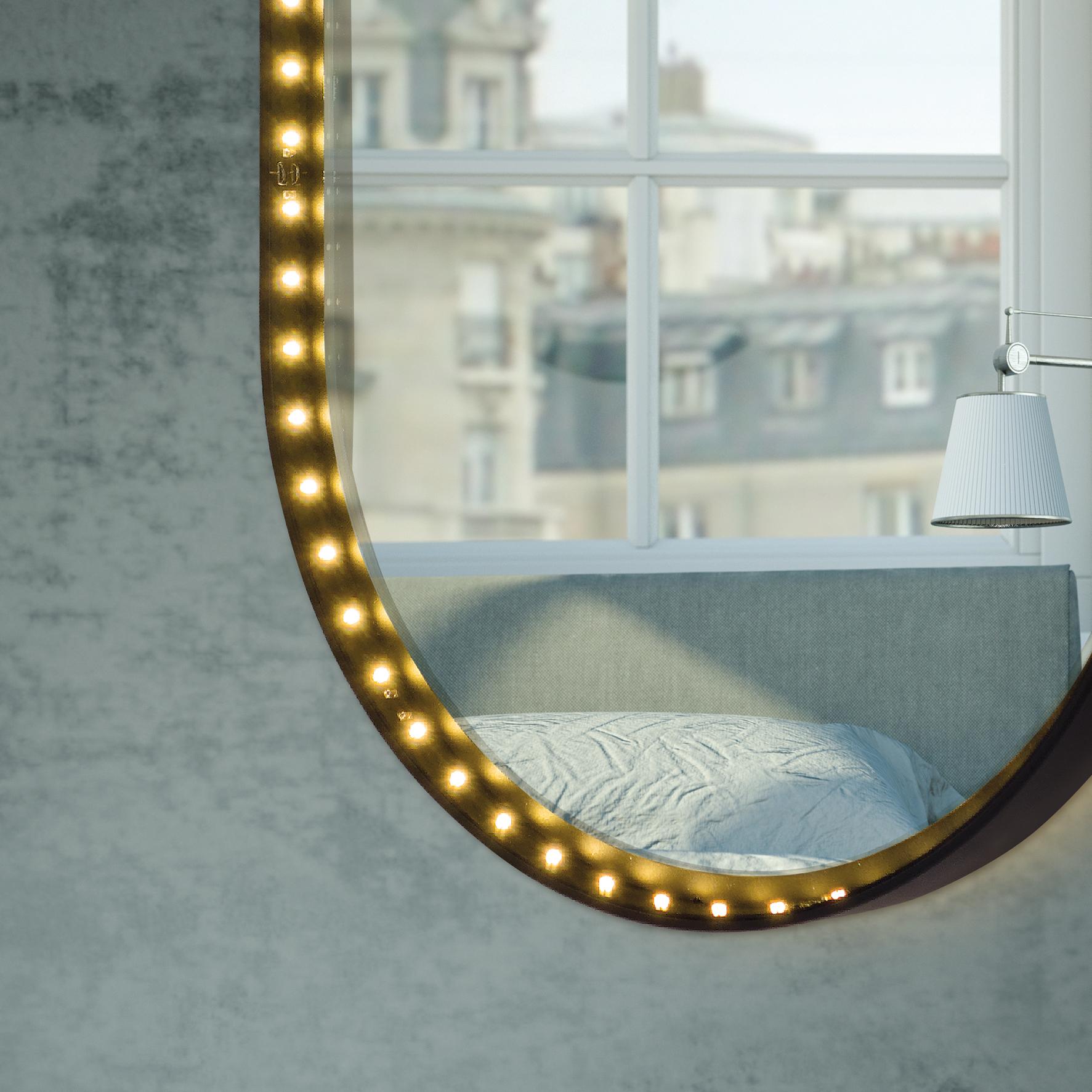 Français Miroir mural ovale Vanity par Le Deun Luminaires en vente