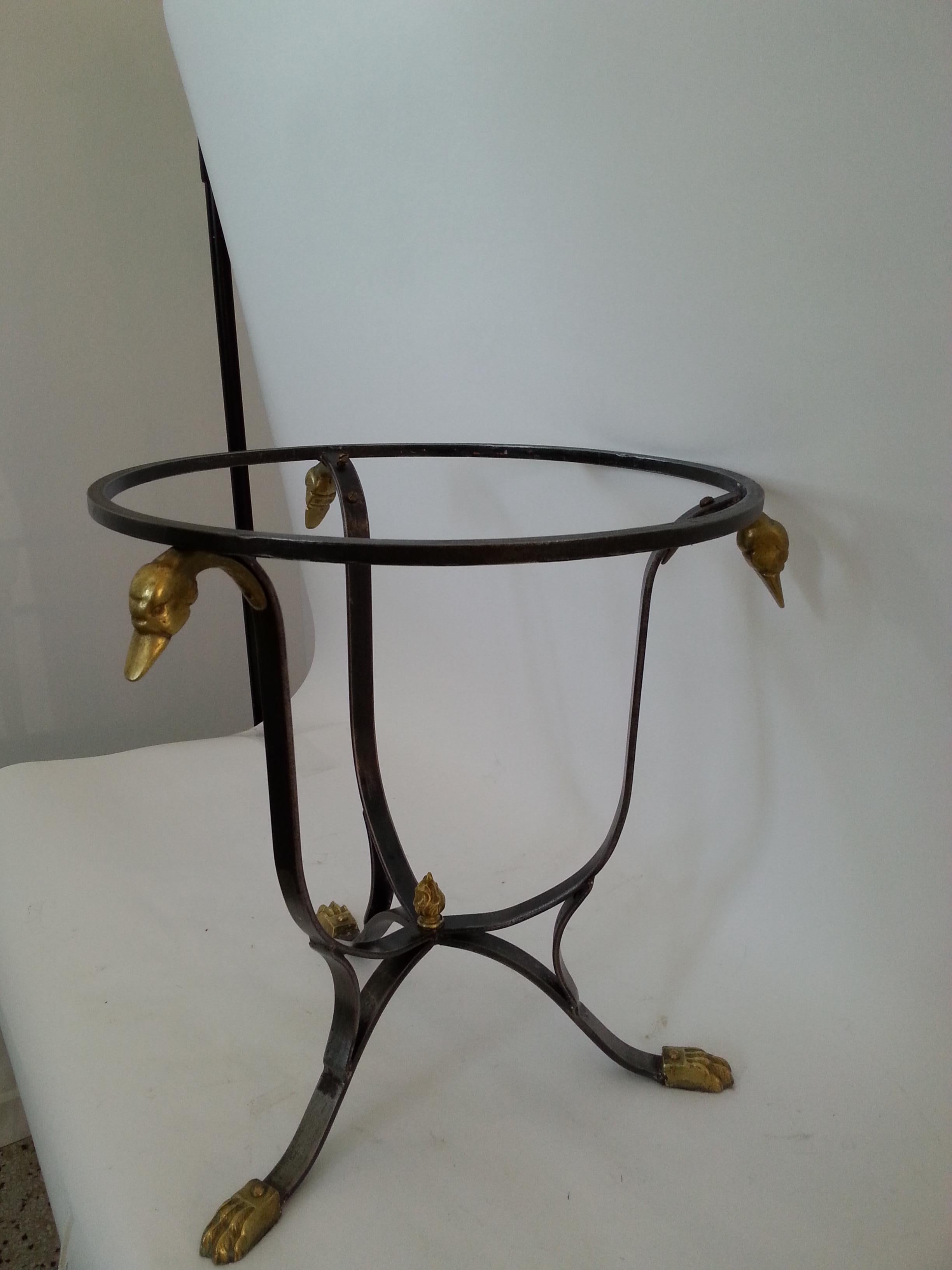 Vanity Stool in Steel and Brass 3