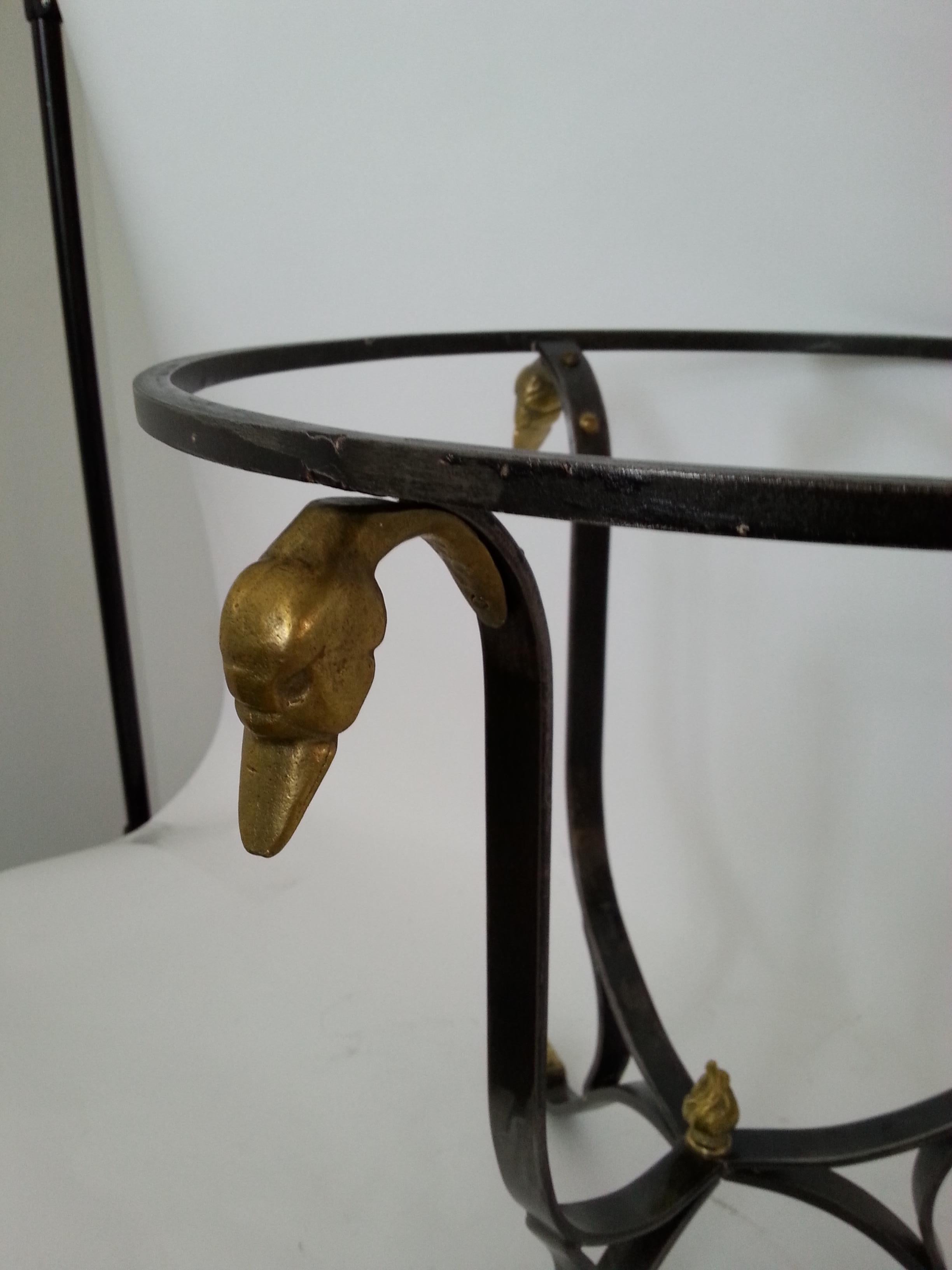 Vanity Stool in Steel and Brass 1