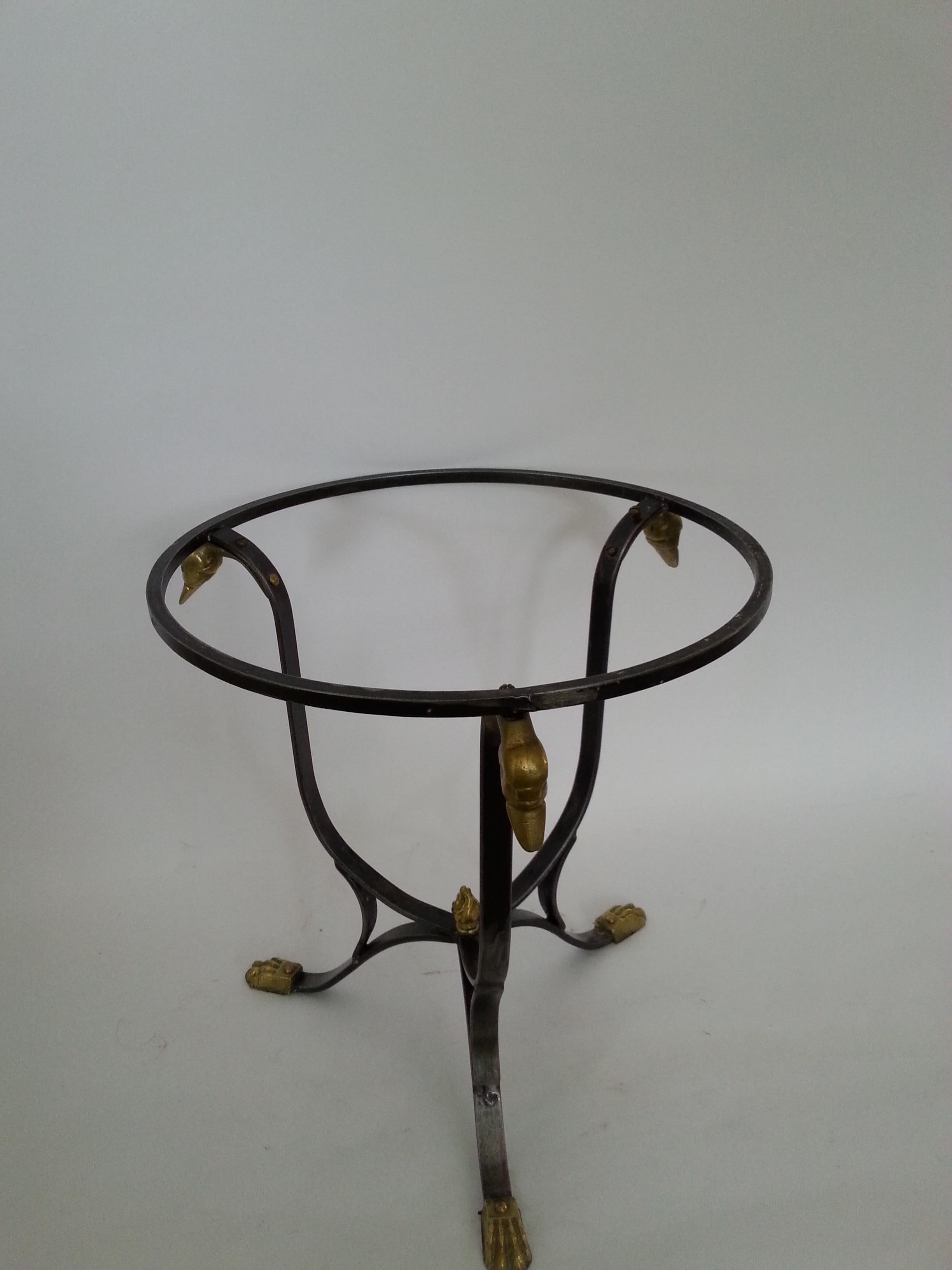 Vanity Stool in Steel and Brass 2