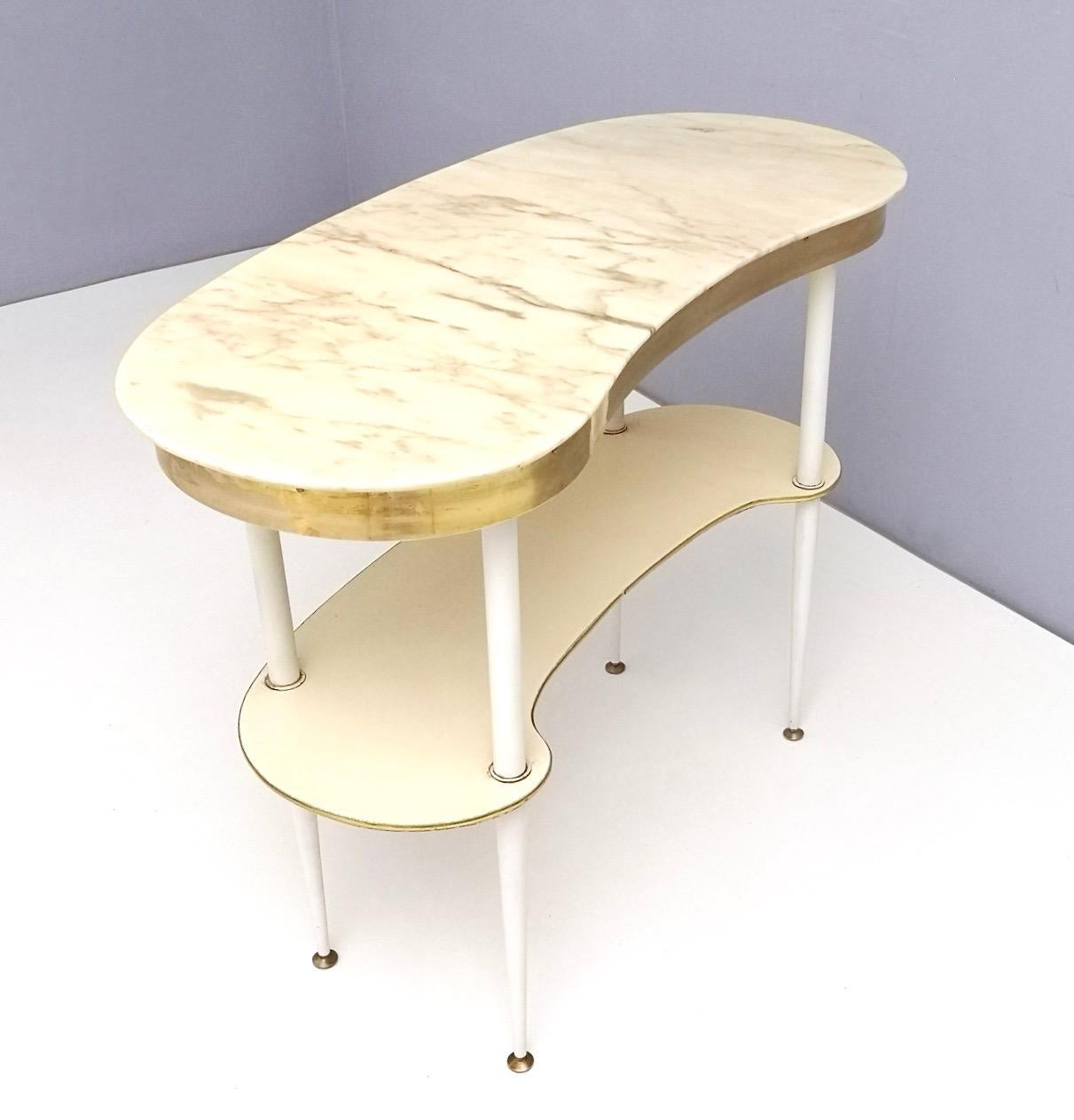 Italian  Vanity Table / Console Table with Portuguese Pink Marble Top, Italy, 1950s 
