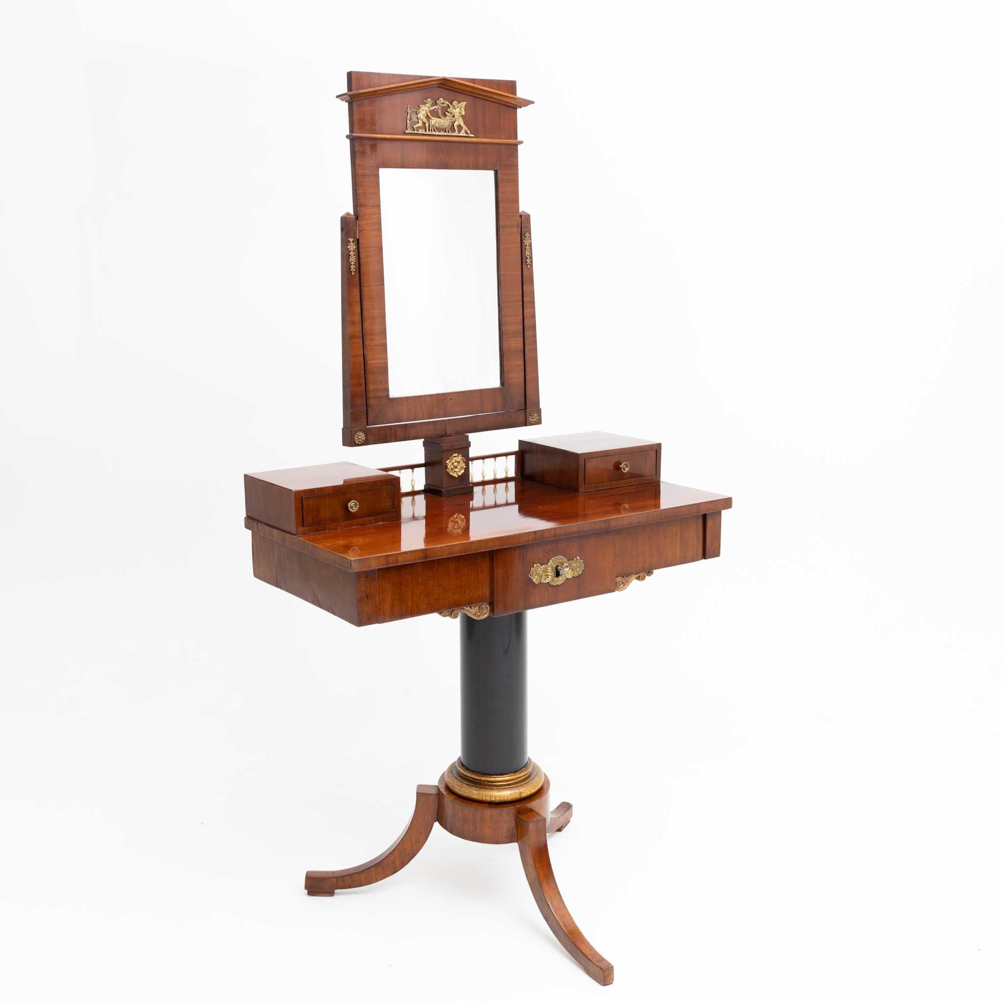 Empire Vanity Table in Mahogany, Probably Denmark, circa 1830 For Sale