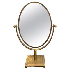 Vanity Table Mirror by Charles Hollis Jones in Brushed Brass