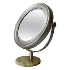 Vanity Table Mirror Metal Frame Marble attr. Sergio Mazza, 1960s, Italy