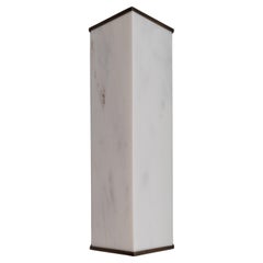 'Vanity' Wall-Light by on.Entropy, in Seamless White Marble and Bronze