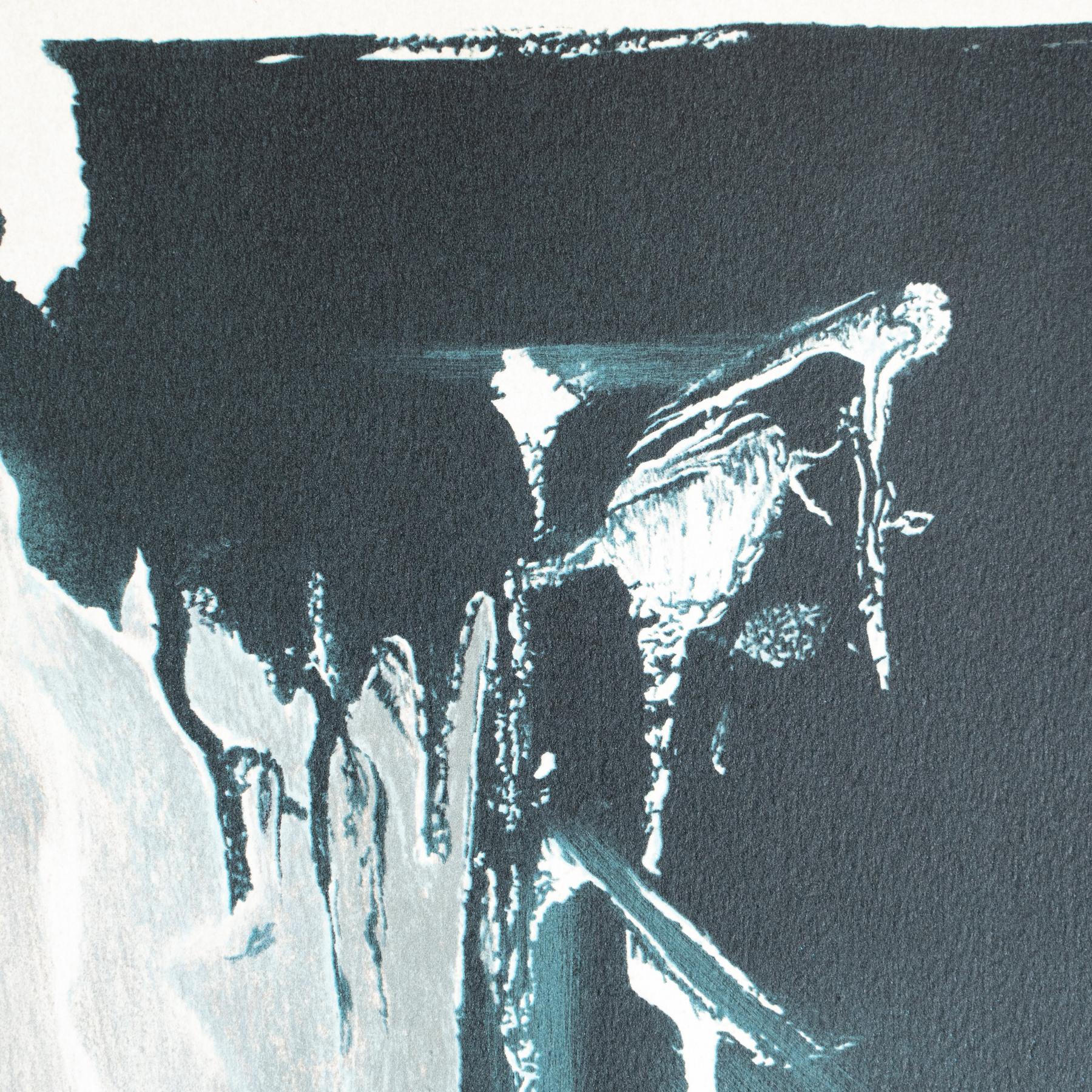 Vanlool Farb-Abstrakte Lithografie auf Papier, 1990 im Angebot 5