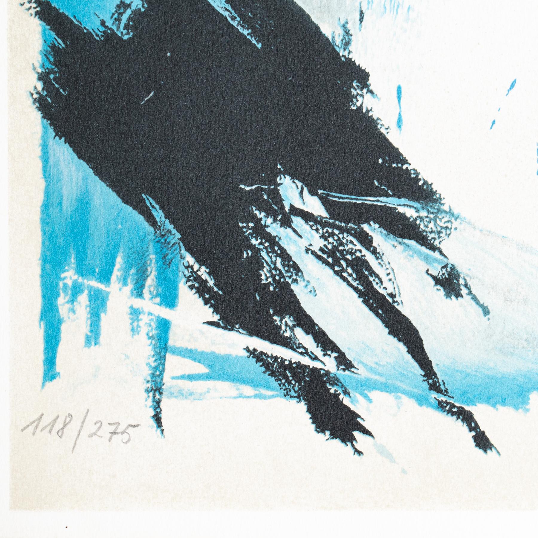 Vanlool Farb-Abstrakte Lithografie auf Papier, 1990 im Zustand „Gut“ im Angebot in Barcelona, Barcelona
