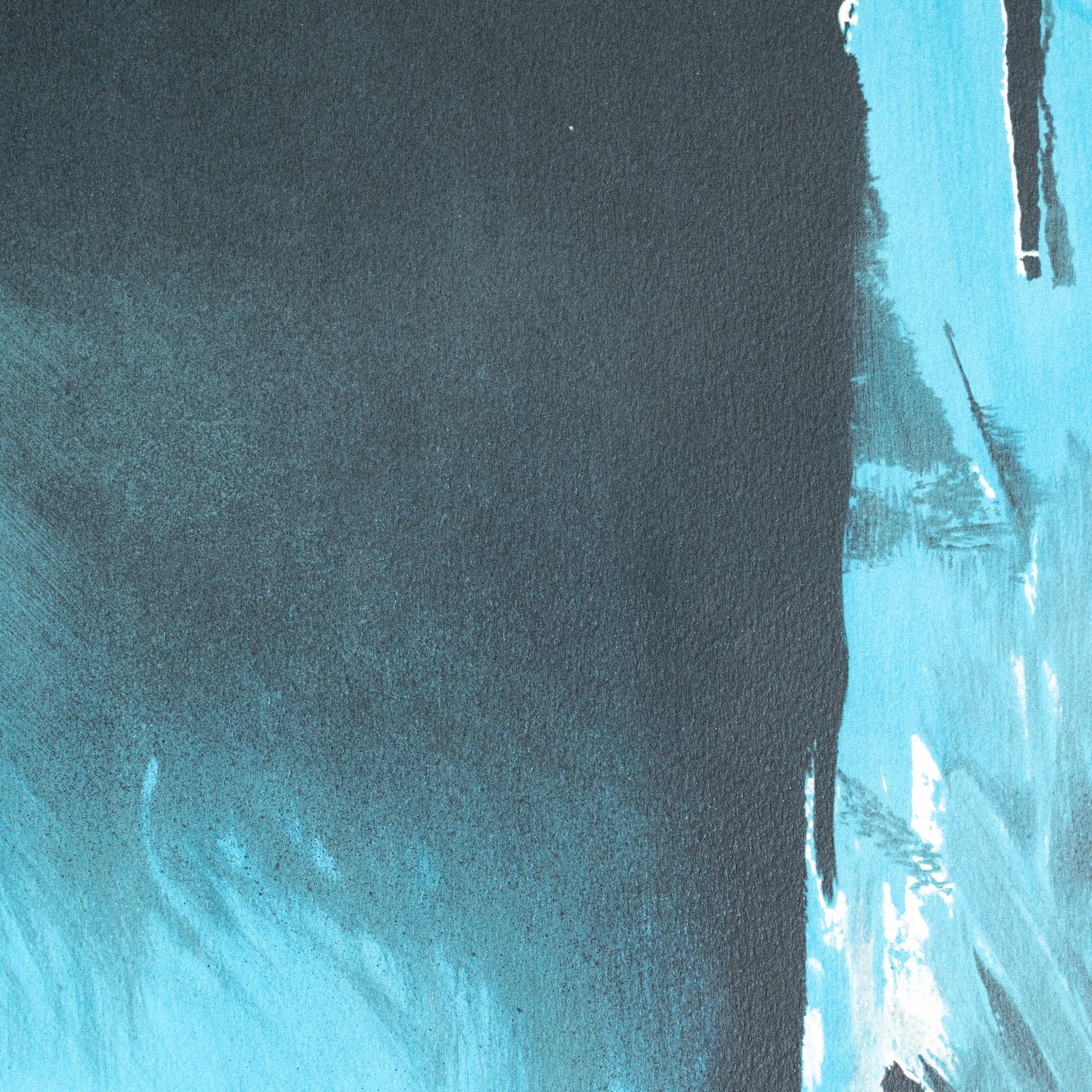Vanlool Farb-Abstrakte Lithografie auf Papier, 1990 im Angebot 3