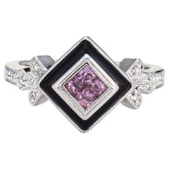 Vanna K Pink Sapphire Diamond Ring Estate 18k White Gold Sz 7 Fine Jewelry