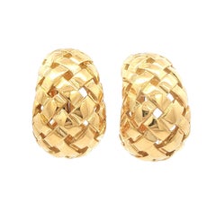 Vannerie Hoop 18kt Gold Earrings, By Tiffany & Co.