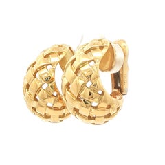 Vannerie Hoop 18kt Gold Earrings by Tiffany & Co.