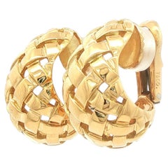 Vannerie Hoop 18kt Gold Earrings, By Tiffany & Co.