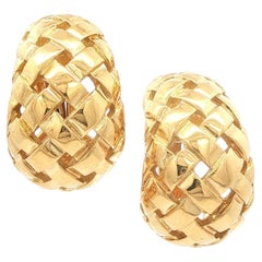 Vannerie Hoop 18kt Gold Earrings by Tiffany & Co.